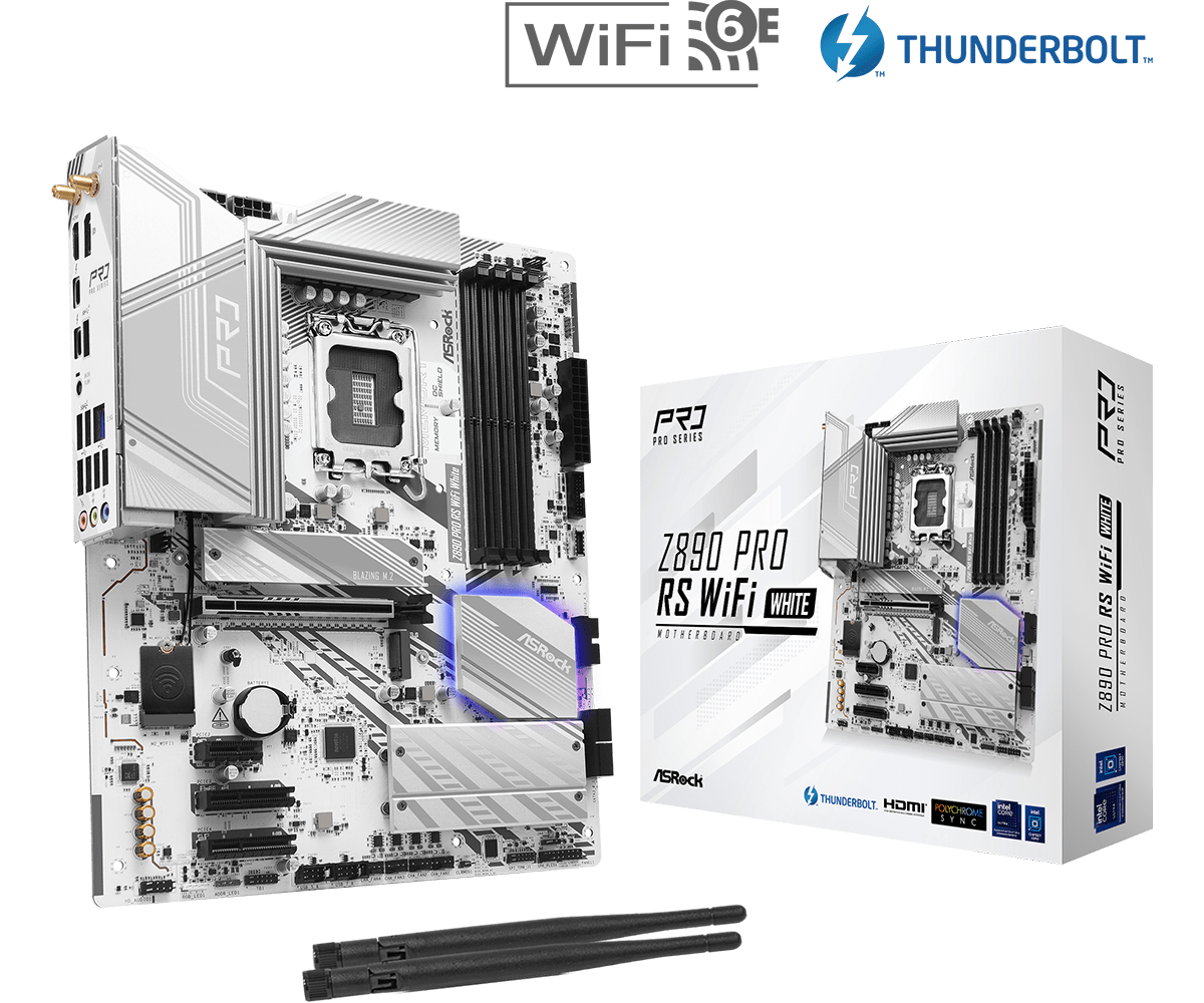 ASRock Z890 Pro RS WiFi White LGA 1851 ATX Motherboard - Newegg.ca